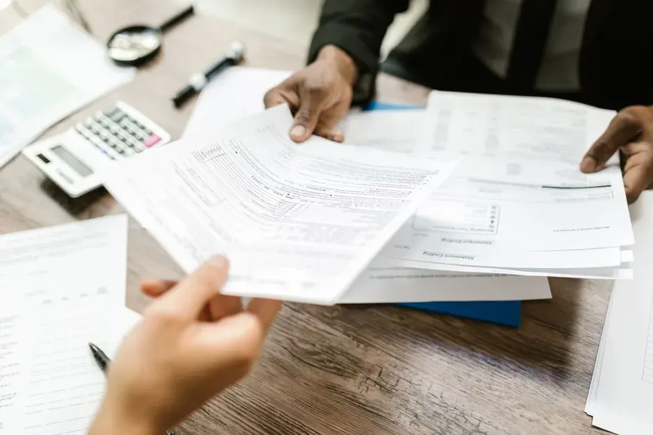 Tax attorney reviewing financial records for an audit defense client