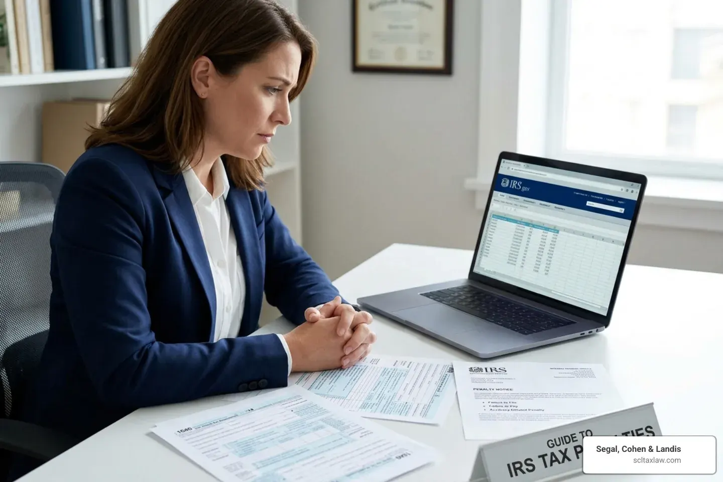 An official IRS notice letter informing a taxpayer of a penalty assessment - IRS Tax Penalties