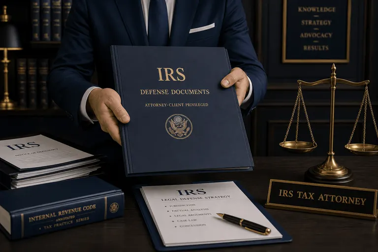 Tax attorney reviewing IRS Notice CP2000