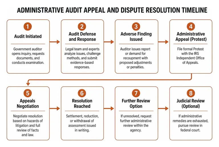 Administrative audit appeal and dispute resolution timeline